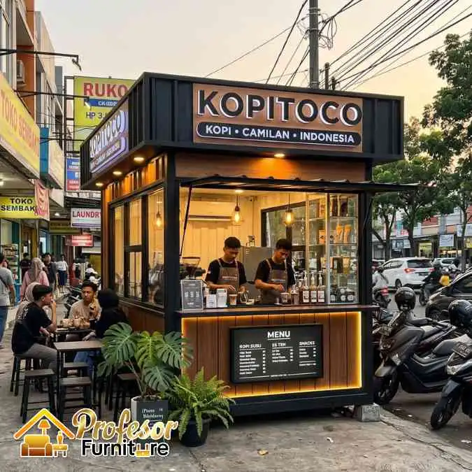 Vendor Desain Booth Container Kekinian F&B Lengkap