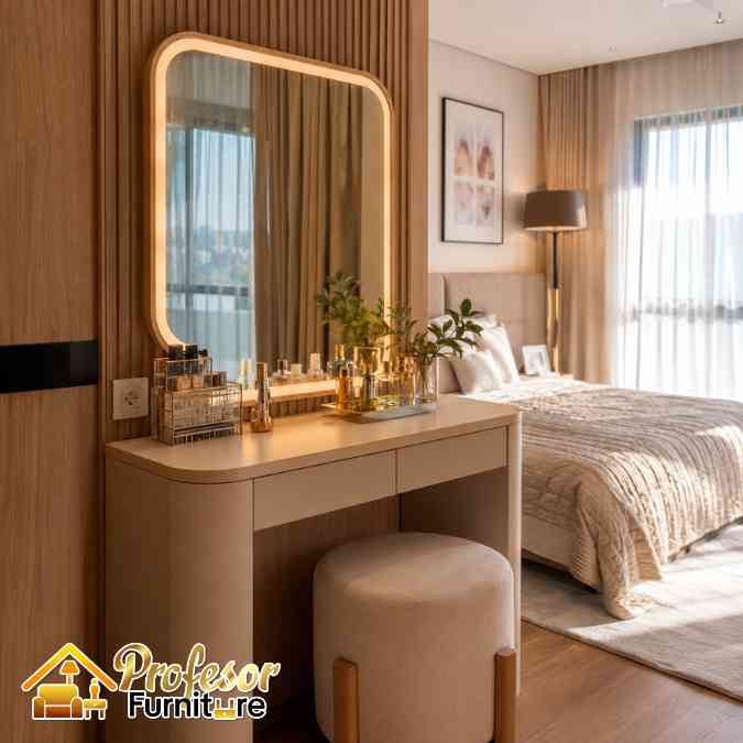Jasa Meja Rias Apartemen Bogor Modern Estetik Awet