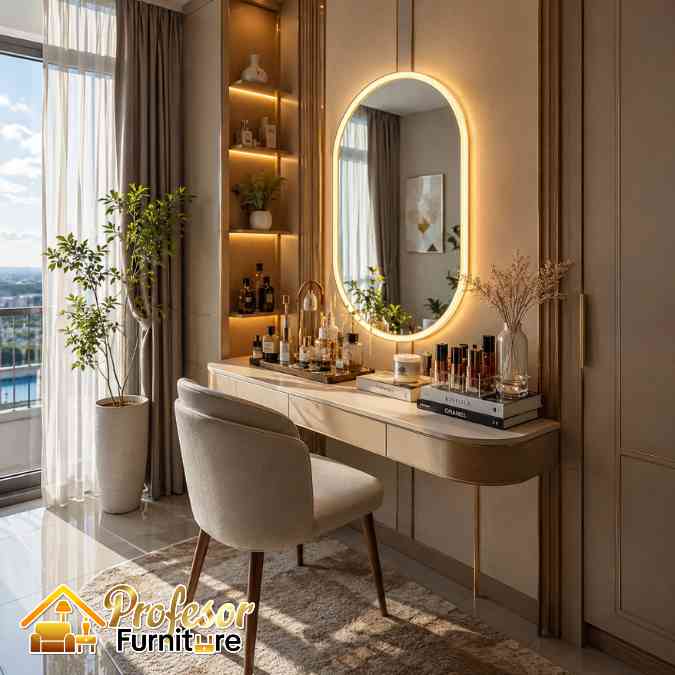 Jasa Meja Rias Apartemen Jakarta Anti Sempit Custom Cepat