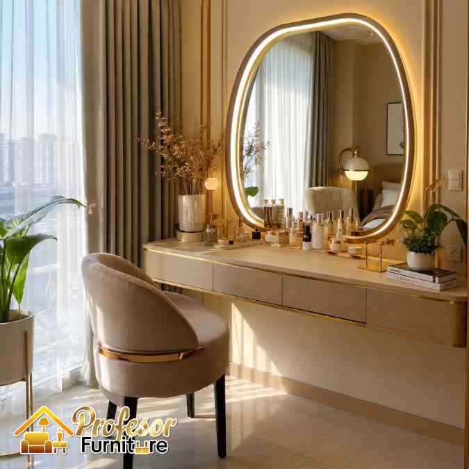 Jasa Meja Rias Apartemen Jakarta Anti Sempit Custom Cepat