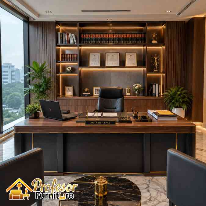 Jasa Meja Kantor Notaris Depok Profesional Elegan