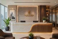 Jasa Meja Resepsionis Kantor Depok Free Survey Model Mewah