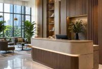 Vendor Meja Resepsionis Kantor Jakarta Bahan Anti Gores