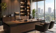 Jasa Meja Direksi Bekasi Custom HPL Premium