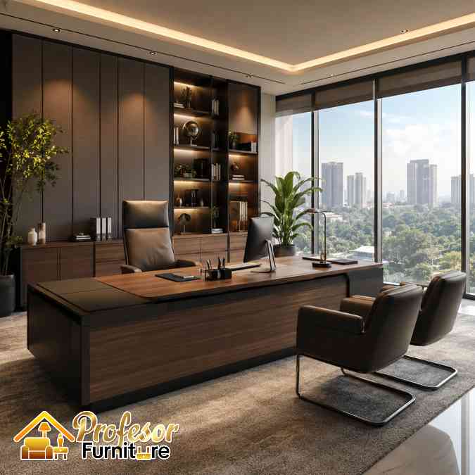 Jasa Meja Direksi Bekasi Custom HPL Premium