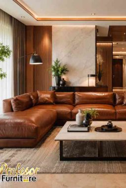 Jasa Sofa Modular Depok Kulit Asli Mewah & Anti Kelupas