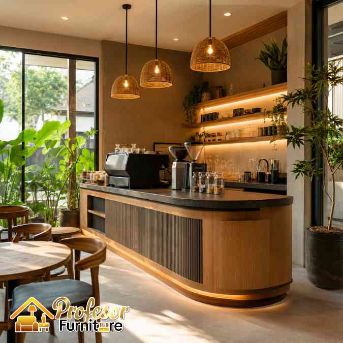 Jasa Meja Barista Cafe Bogor Custom HPL Awet!
