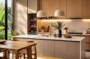 Jasa Kabinet Dapur Japandi HPL Premium Gratis Desain