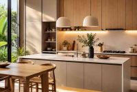 Jasa Kabinet Dapur Japandi HPL Premium Gratis Desain