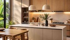 Jasa Kabinet Dapur Japandi HPL Premium Gratis Desain
